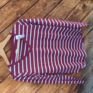 Old Navy long sleeve cotton striped top medium